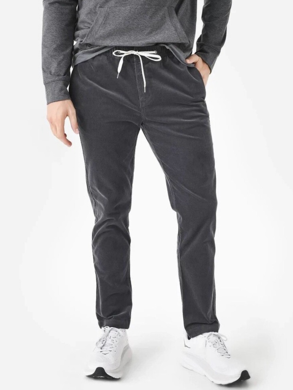 Vuori Optimist 5 Pocket Pants Men’s M Black Gray Corduroy